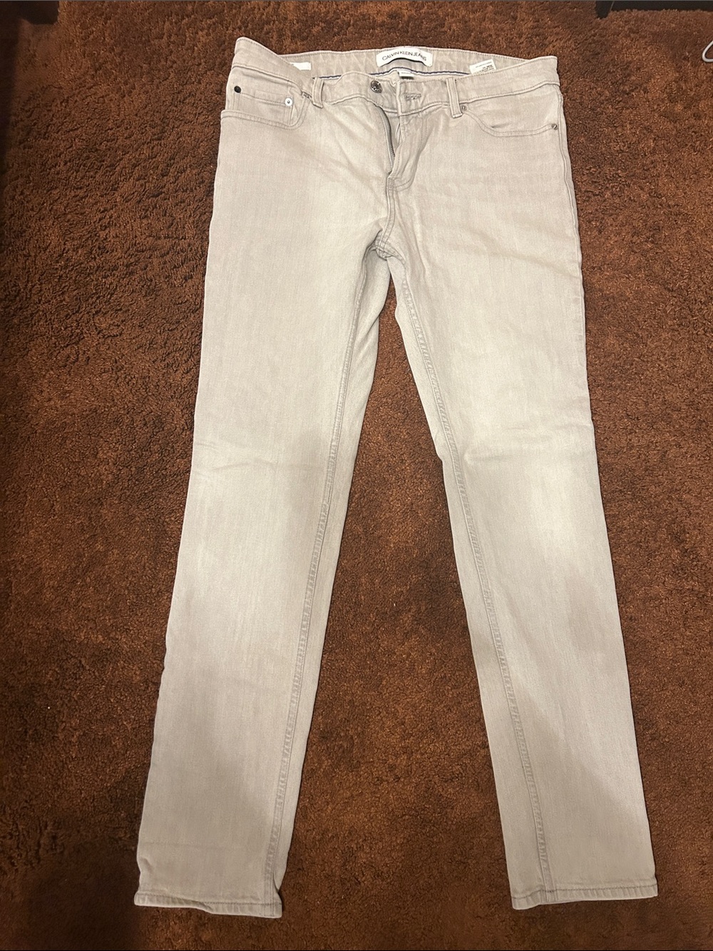 Calvin Klein Jeans Men’s Skinny Jeans in Light grey